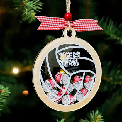 Personalized Volleyball Team Christmas Ornament Shaker