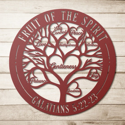 Fruit of The Spirit Galatians 5:22-23 - Metal Art/Sign, Religious Wall Home Decor