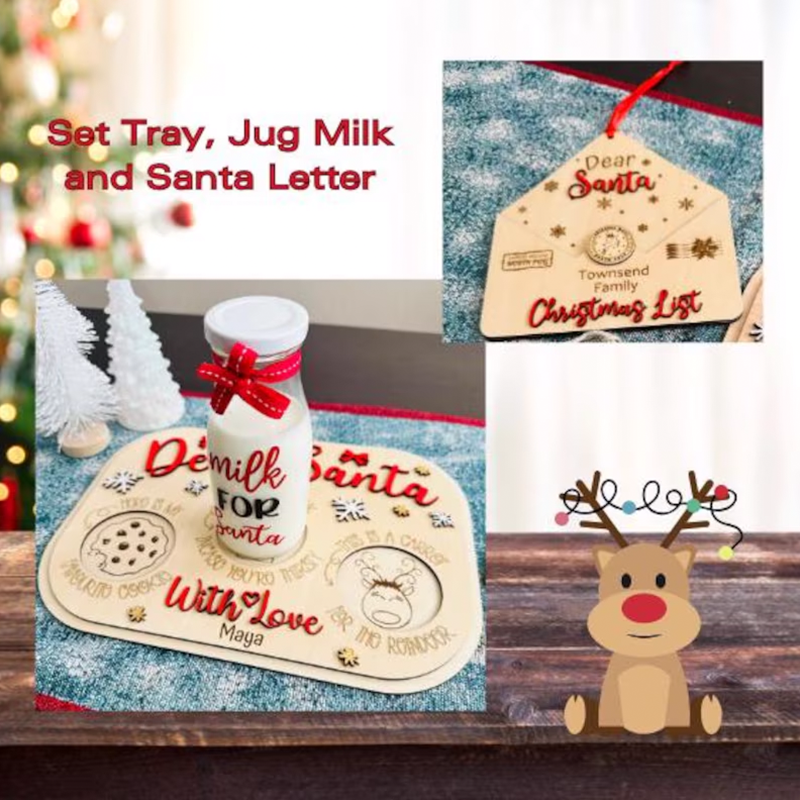 Personalized Santa Cookie Tray