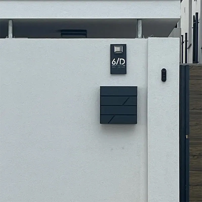 House Sign With Solar Light Door Number