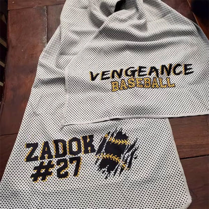 Personalized Cooling Sports Towel Baseball Team Custom Order Wet Rag Hot Days Sport