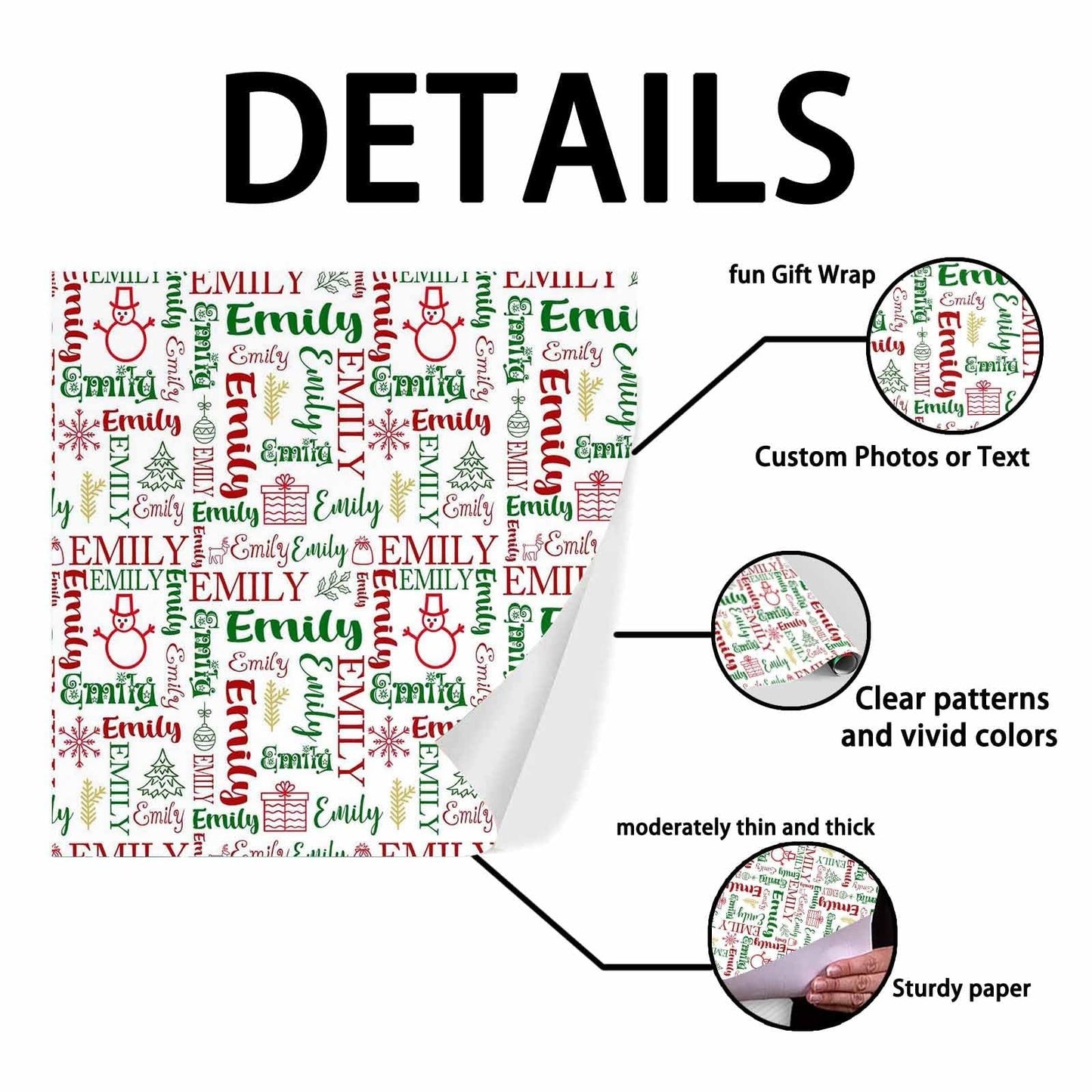 Personalized Custom Name Wrapping Paper Roll
