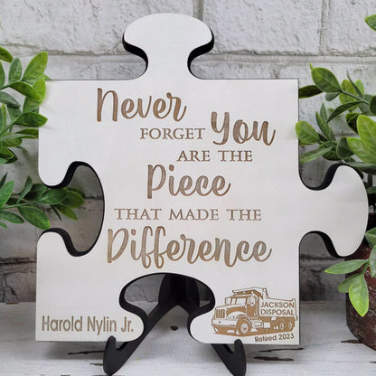 Custom Retirement Puzzle Piece Gift for Boss