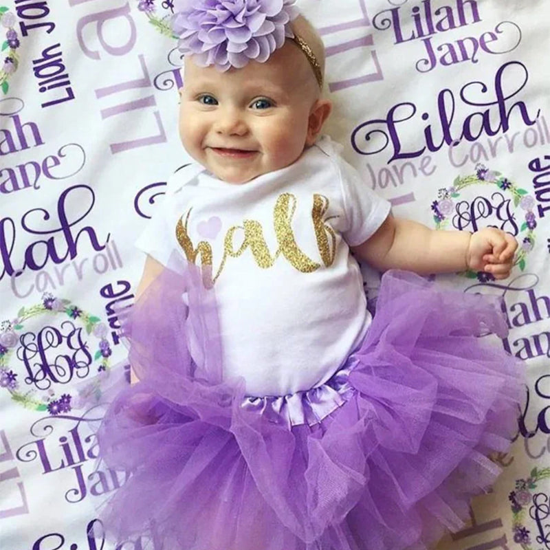 Baby Blanket - Baby Girl Blanket - Personalized Baby Blanket