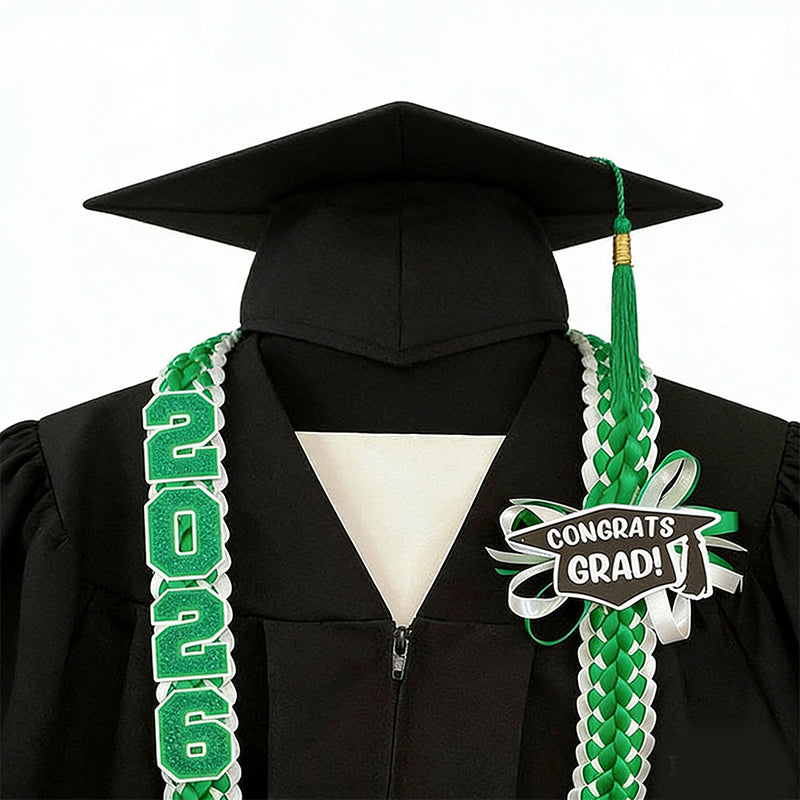 Graduation Leis - Double Braided Ribbon Lei
