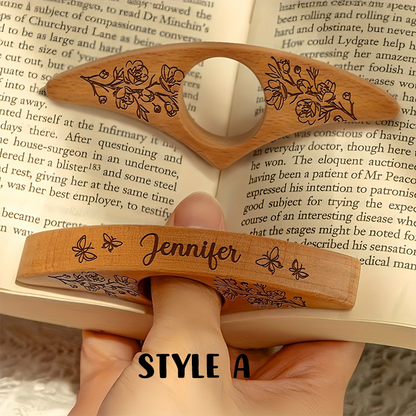 Personalized Engravable  Bookmark Stand with Custom Name & Date/Message
