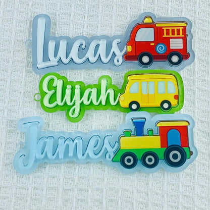 Personalized Acrylic Name Tag: Backpack Keychain