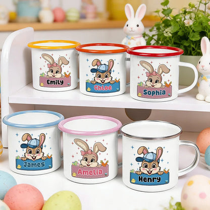 Personalized Bow Hat Easter Bunny 12 oz