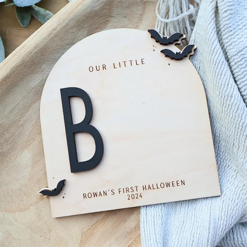 DIY Footprint Art, Baby's First Halloween, My Little Boo Sign