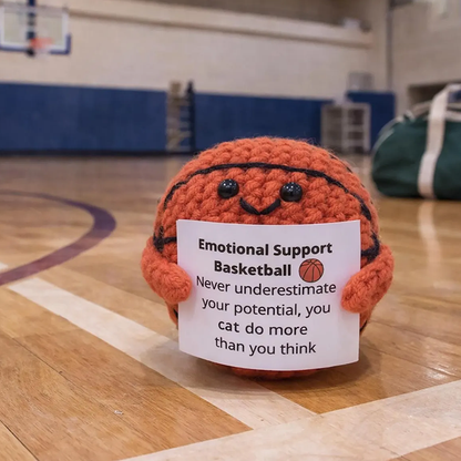 Custom Sports Ball Crochet Plush, Emotional Support Football Soccer Basketball