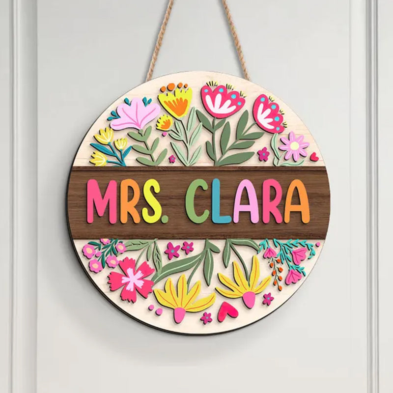 Custom 3D Teacher Door Hanger, Gift For Teacher