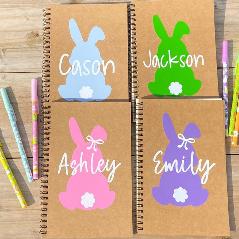 Easter Basket Stuffers for Kids, Personalized Bunny Notebook, Easter Basket Stuffers for Girls,