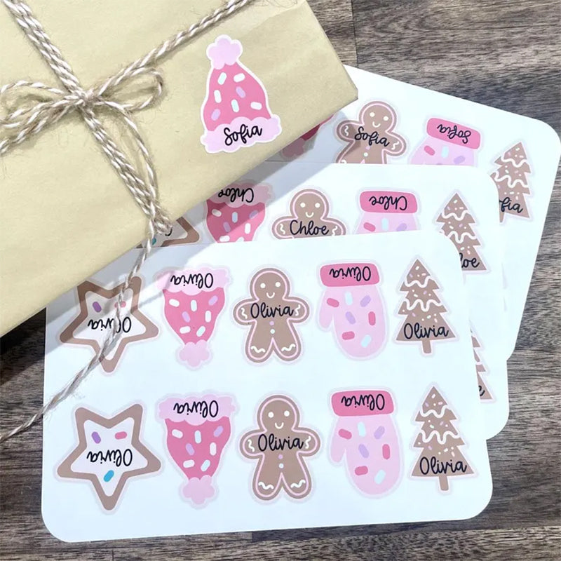Personalized Christmas Gift Tag Stickers | Sticker Sheets