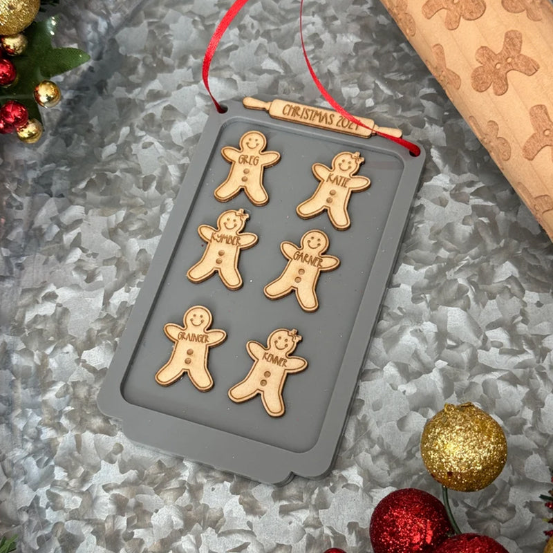 Custom Gingerbread Family Christmas Ornament 2025