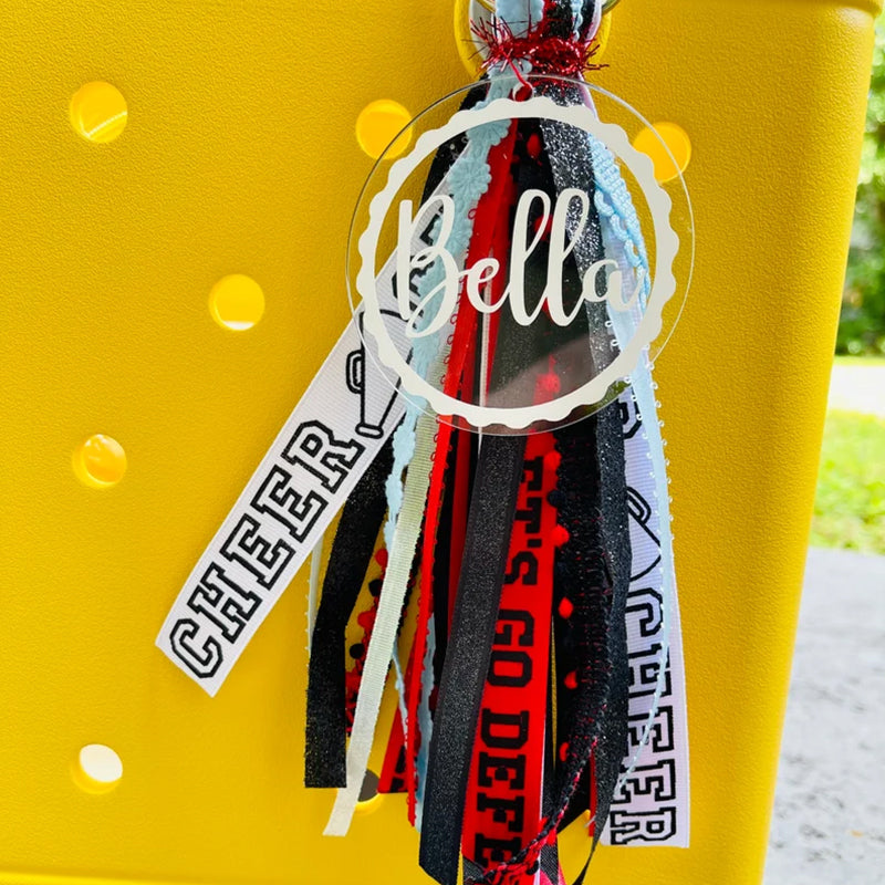 Sports theme Monogram Bogg Bag Charm Tassel
