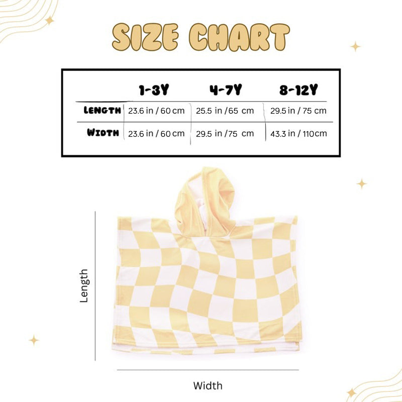 Custom Name Kids Beach Towel, Personalized Hooded Beach Towel