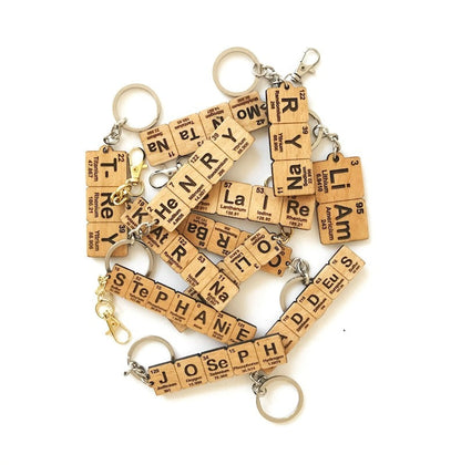 Custom Periodic Table Element Name Key Chain