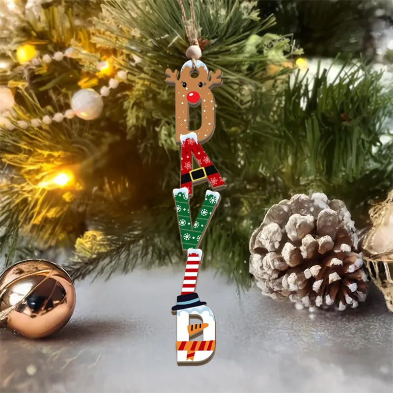 Personalized Christmas Name Letter Ornament 2025