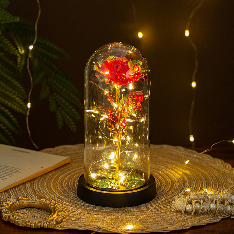 Galaxy Rose Flower Gifts,Personalized Galaxy Rose Night Light