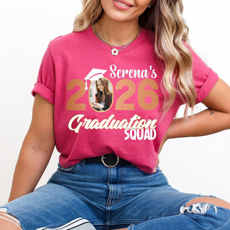 Photo Graduation 2026 Shirts,Custom Graduation T-Shirt
