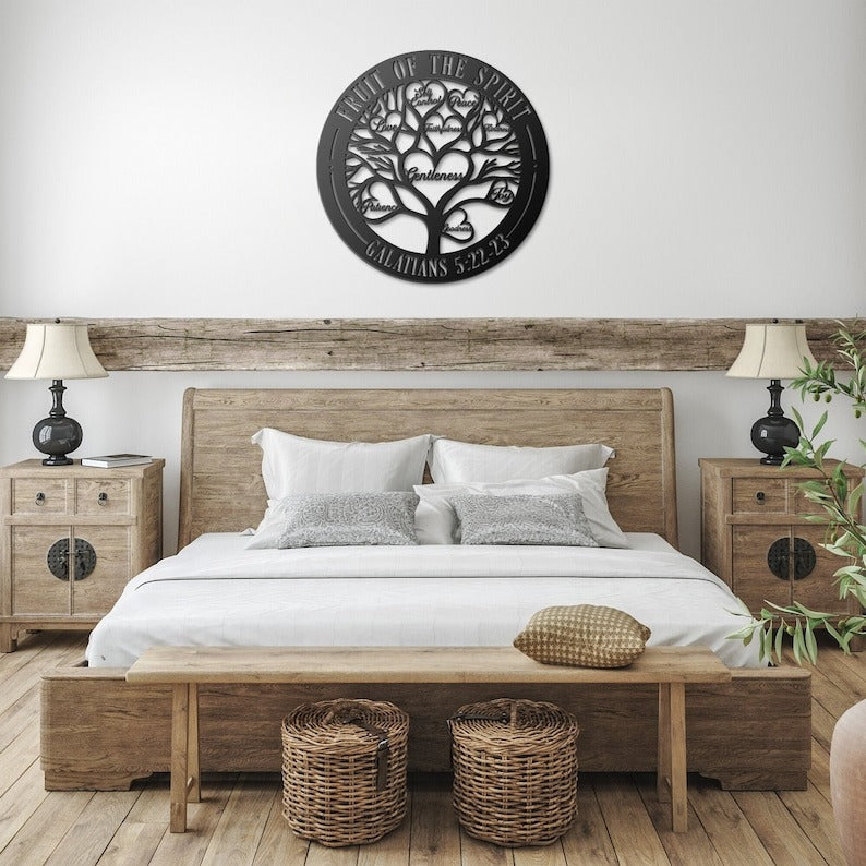 Fruit of The Spirit Galatians 5:22-23 - Metal Art/Sign, Religious Wall Home Decor
