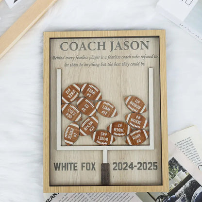 Personalized Football Coach Thank You Gift, Football Coach Shaker Sign