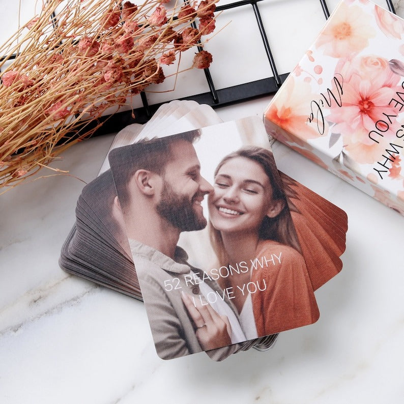 Custom 52 Reasons Why I Love You Playing Cards, Valentines Day Gift