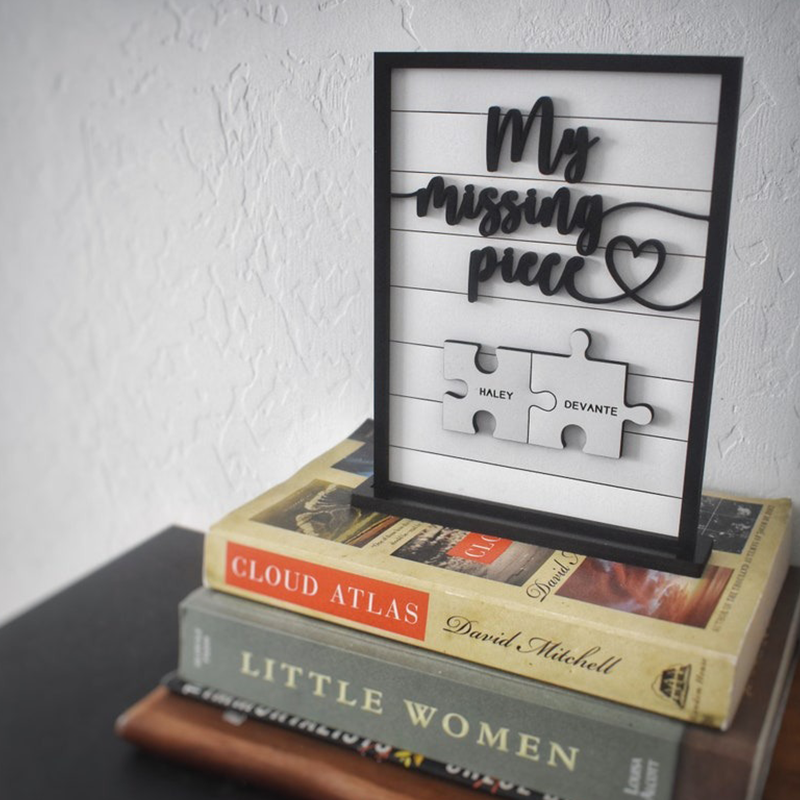 Personalized Engraved Wooden Sign Mothers Day Puzzle Sign Fathers Day Gift Valentines Day Sign Significant Other Gift