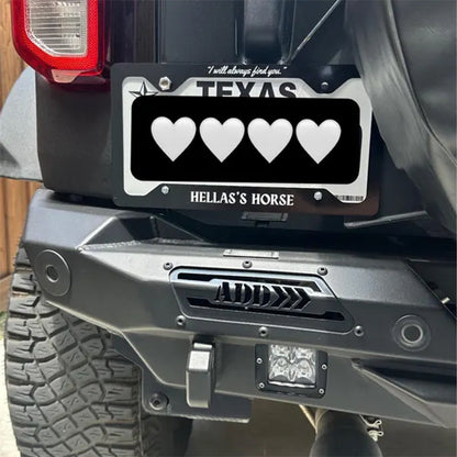Custom License Plate Frame, Personalized License Plate Frame