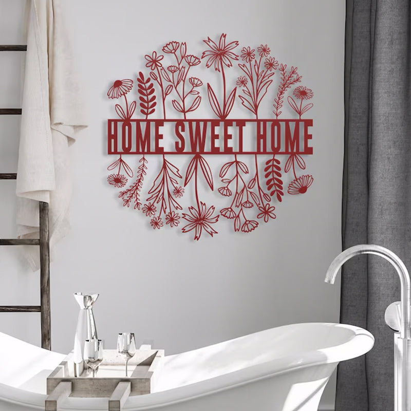 Wildflower Metal Wall Art, Custom Metal Sign