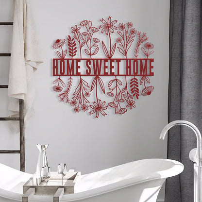 Wildflower Metal Wall Art, Custom Metal Sign