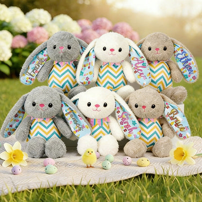 Embroidered 2026 Baby Bunny:Personalized Newborn Easter Gift