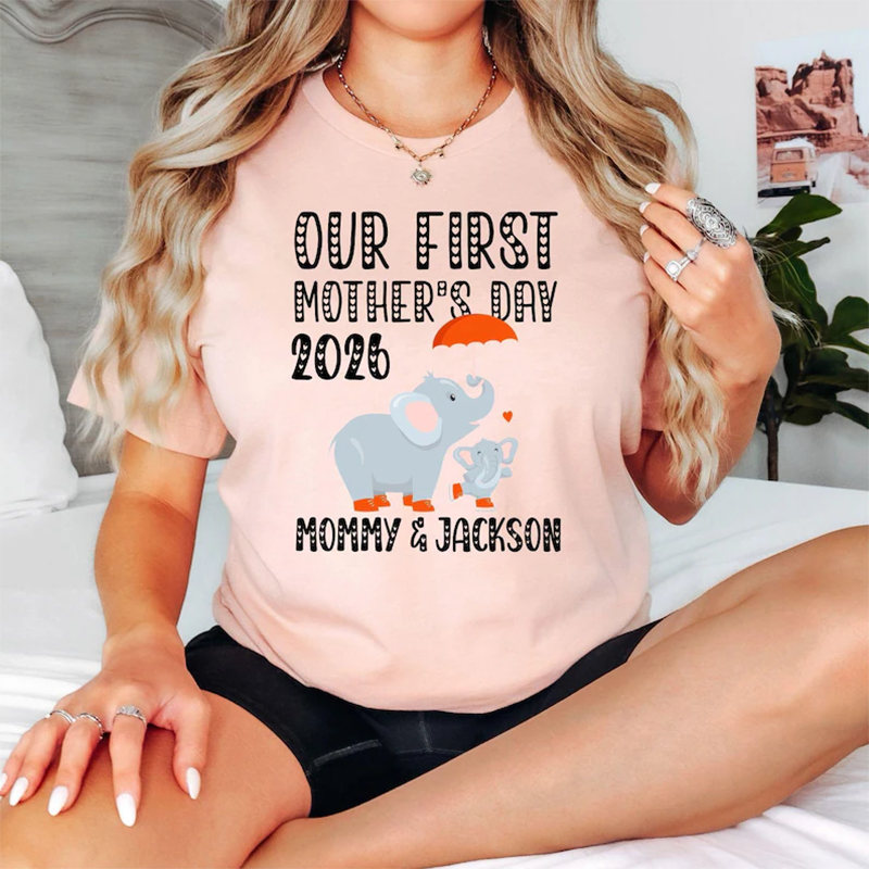 Custom Name Our First Mothers Day 2026 Shirt