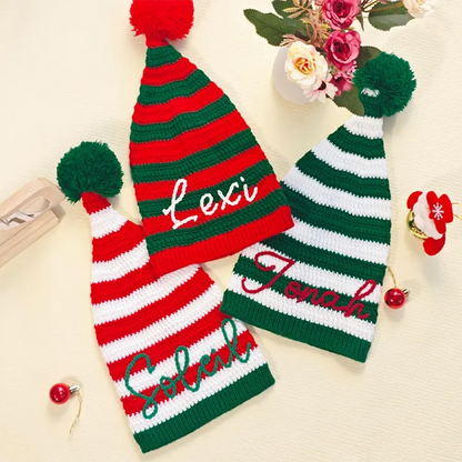 Personalized Santa Hat with Name, Custom Embroidered Christmas Hat