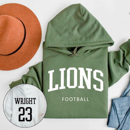 Custom Football Team Sweatshirt - Front and Back Personalized Hoodie