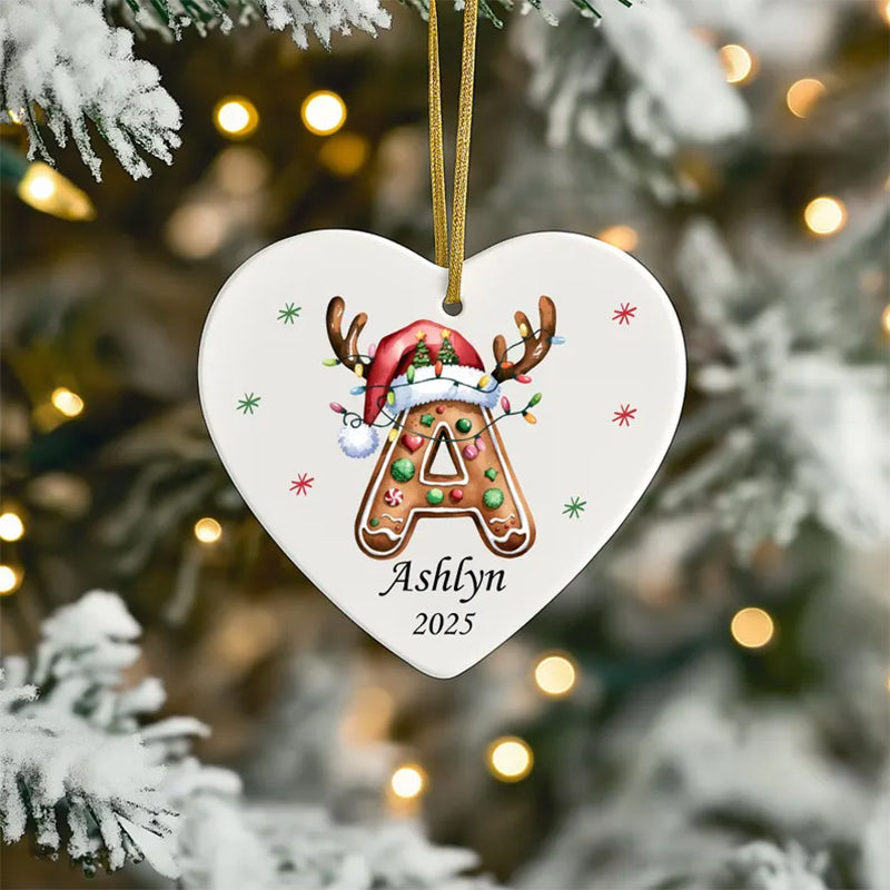 Custom Letter ornament, Personalized Christmas ornament 2025