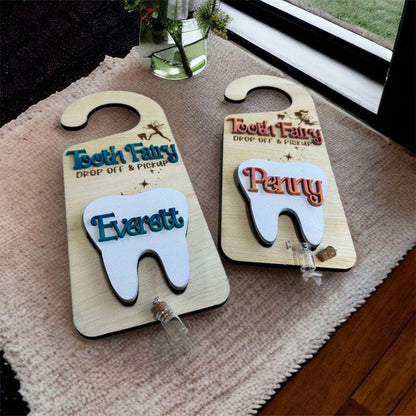 Tooth Fairy Door Hanger Personalized Boy Girl