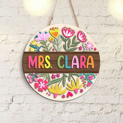Custom 3D Teacher Door Hanger, Gift For Teacher