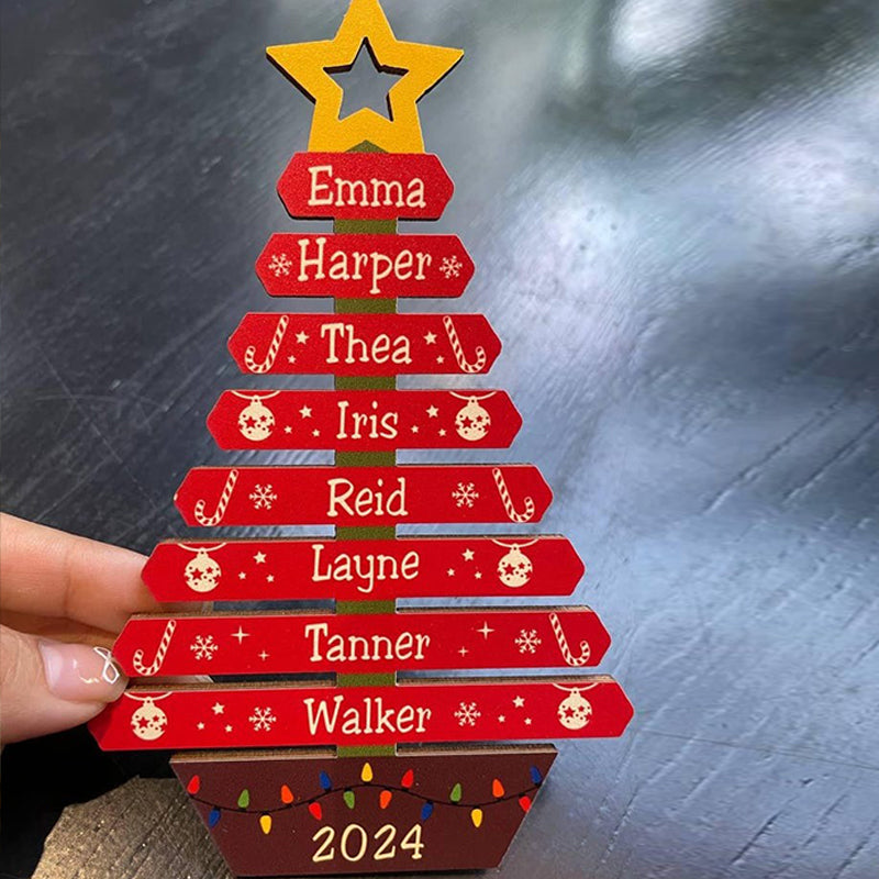 Custom Christmas Tree Ornament with Family Names, Family Christmas Ornament
