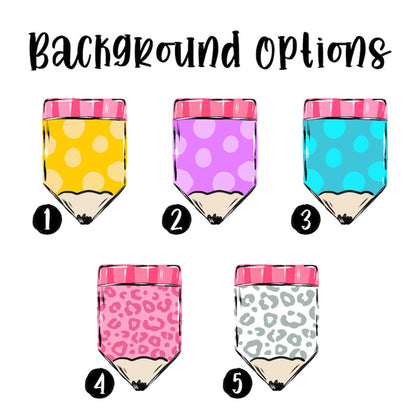 Personalized Teacher Clipboard, Custom Teacher Pencil Clipboard