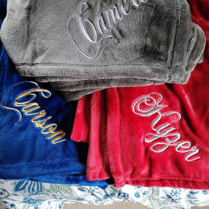 Personalized Custom Soft Blanket with SCRIPT Name