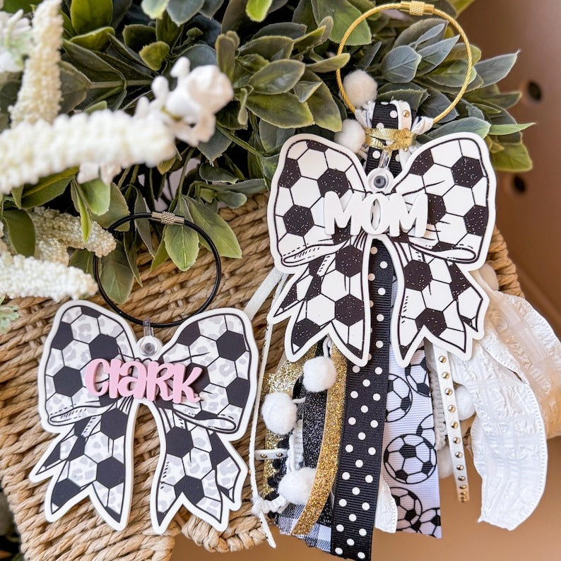 Softball Baseball Bogg Bag Tag, Softball Mom Bag Tassel and Charm