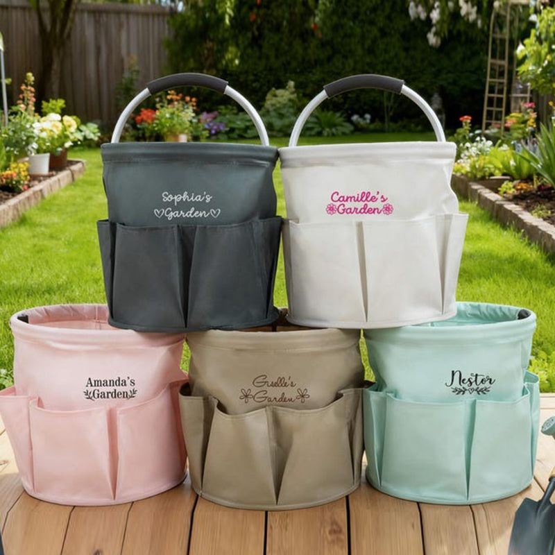Personalized Gardening Tool Tote Bag, Custom Embroidered Garden Tool Tote Organizer