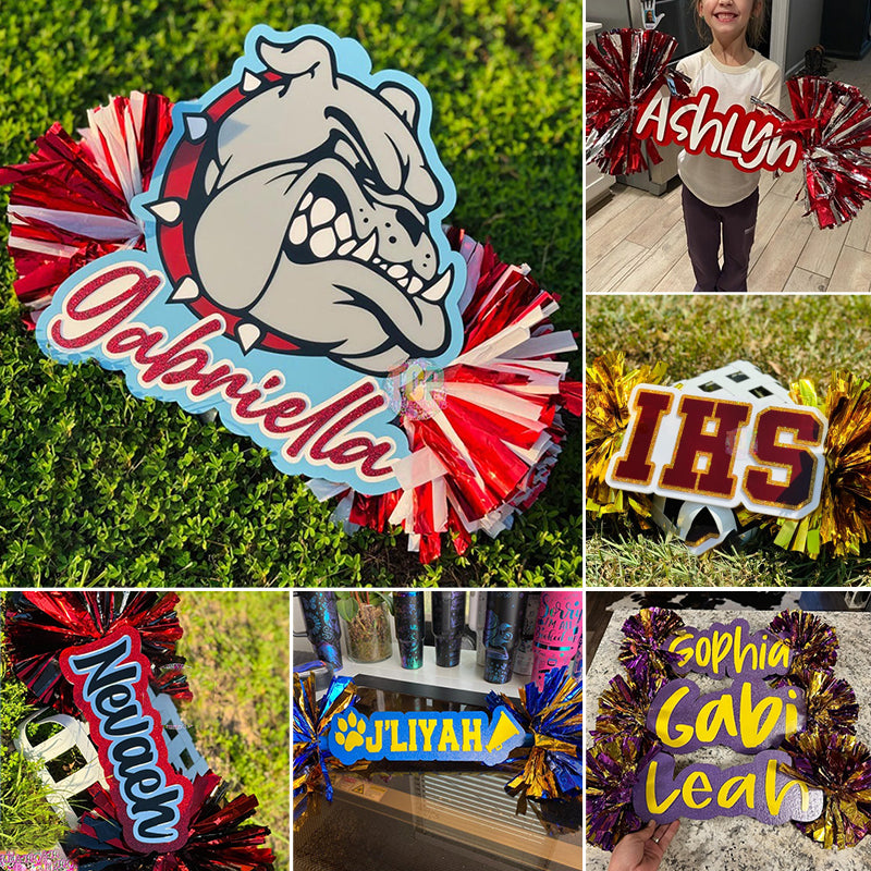 Personalized Custom Acrylic Spirit Cheer Stick Sign Custom Cheerstick