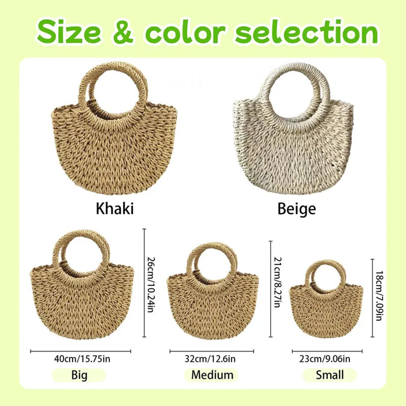 Custom Straw Beach Bag, Bridesmaid Beach Bag Flower Girl Basket