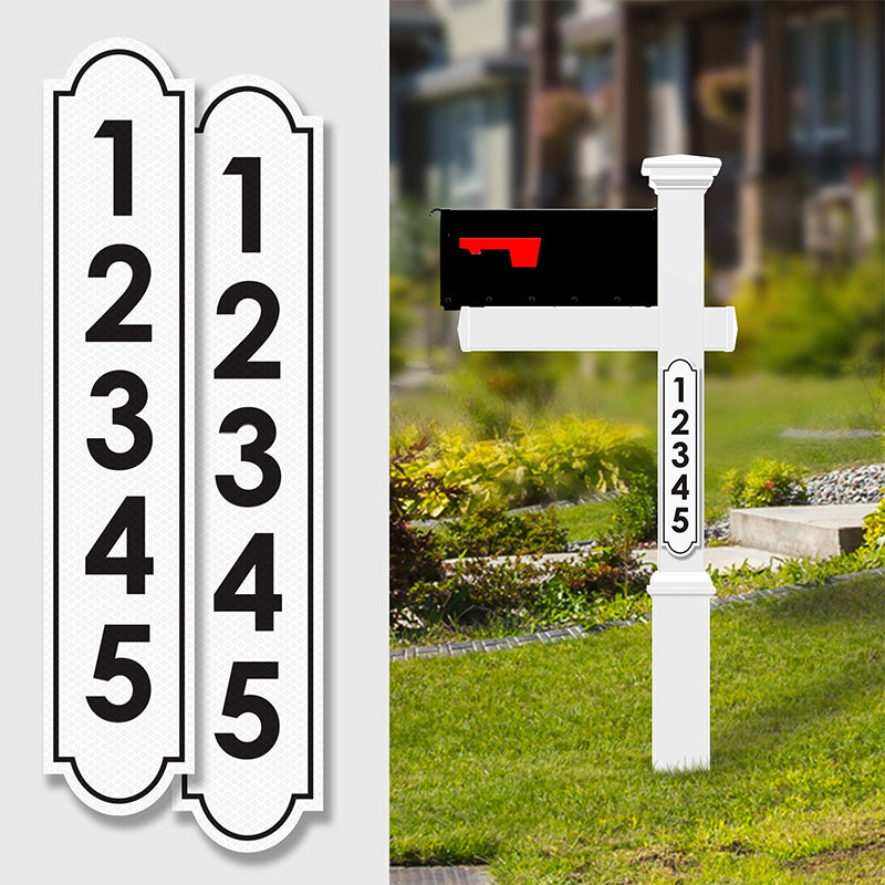 Personalized Aluminum Reflective House Numbers Address Signs for Mailbox