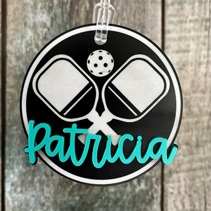 Personalized Name Tag Personalized Baseball Swimming Lacrosse Volleyball Hockey Soccer Dance Cheer Pom Tennis Football Hockey Track Pickleball Basketball Bag Tag