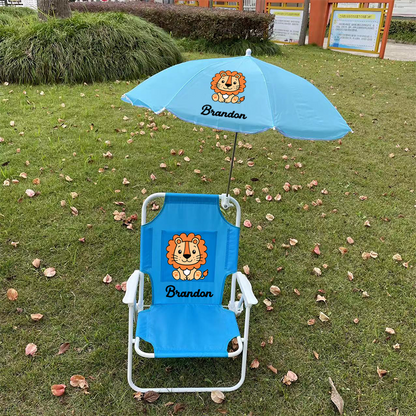 Monogrammed Kid's Beach Chair w/ umbrella Monogrammed chair