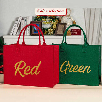 Custom Christmas Gift Bag & Charm,Holiday Gift Bags with Name