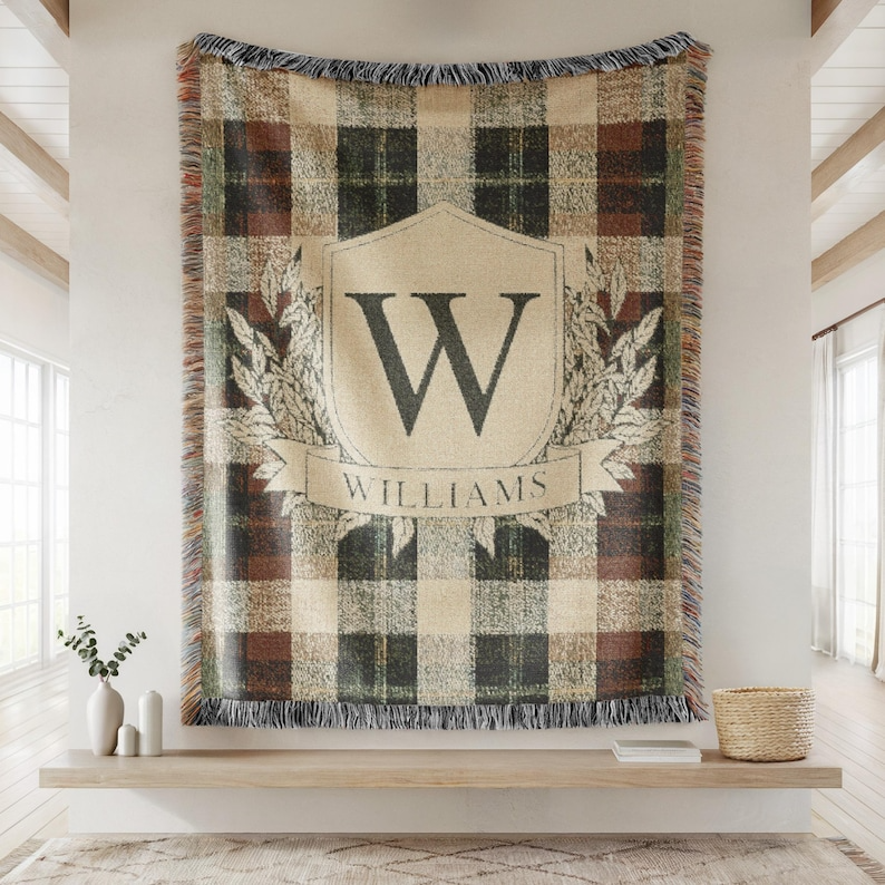 Custom Family Name Woven Blanket